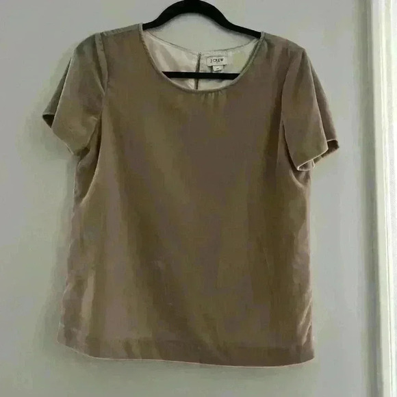 J. Crew Tops - J crew velvet light pink shirt